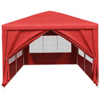 Party-Zelt 600 x 300 x 255 cm Rot PE und Stahl
