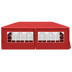 Party-Zelt 600 x 300 x 255 cm Rot PE und Stahl