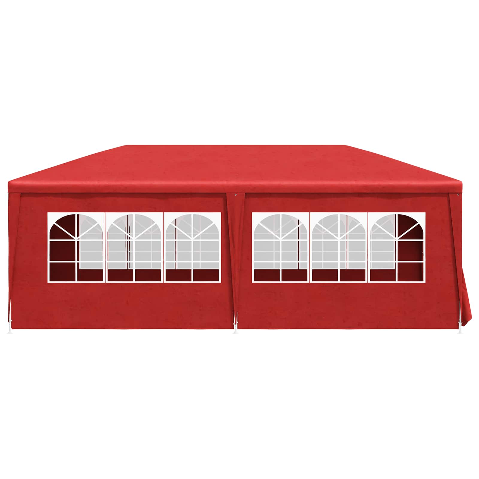 Party-Zelt 600 x 300 x 255 cm Rot PE und Stahl
