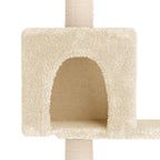 Katzennbaum mit Sisal-Kratzsäulen Creme 177,5 cm