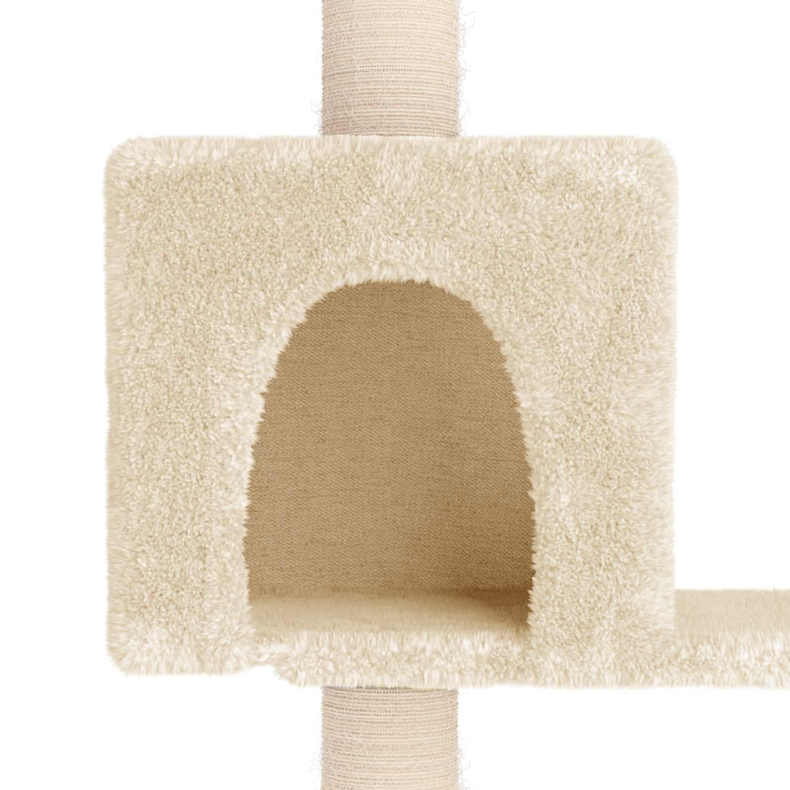Katzennbaum mit Sisal-Kratzsäulen Creme 177,5 cm