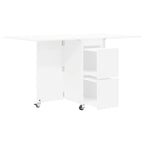 Esstisch 2 pcs 140 x 80 x 77 cm Holzwerkstoff Weiß Rechtwinklig