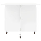 Esstisch 2 pcs 140 x 80 x 77 cm Holzwerkstoff Weiß Rechtwinklig