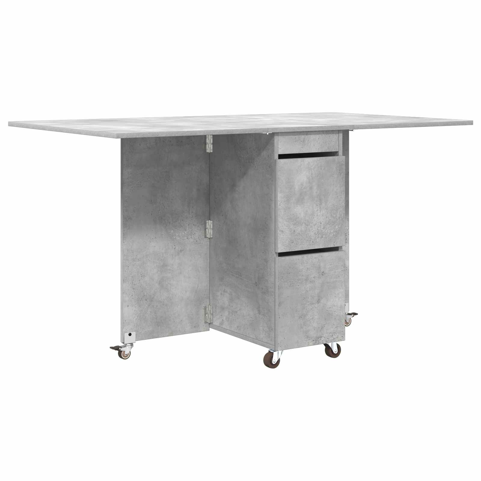 Esstisch 2 pcs 140 x 80 x 77 cm Holzwerkstoff Betongrau