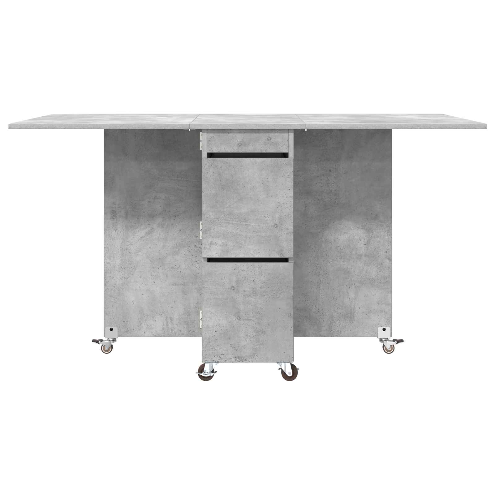 Esstisch 2 pcs 140 x 80 x 77 cm Holzwerkstoff Betongrau