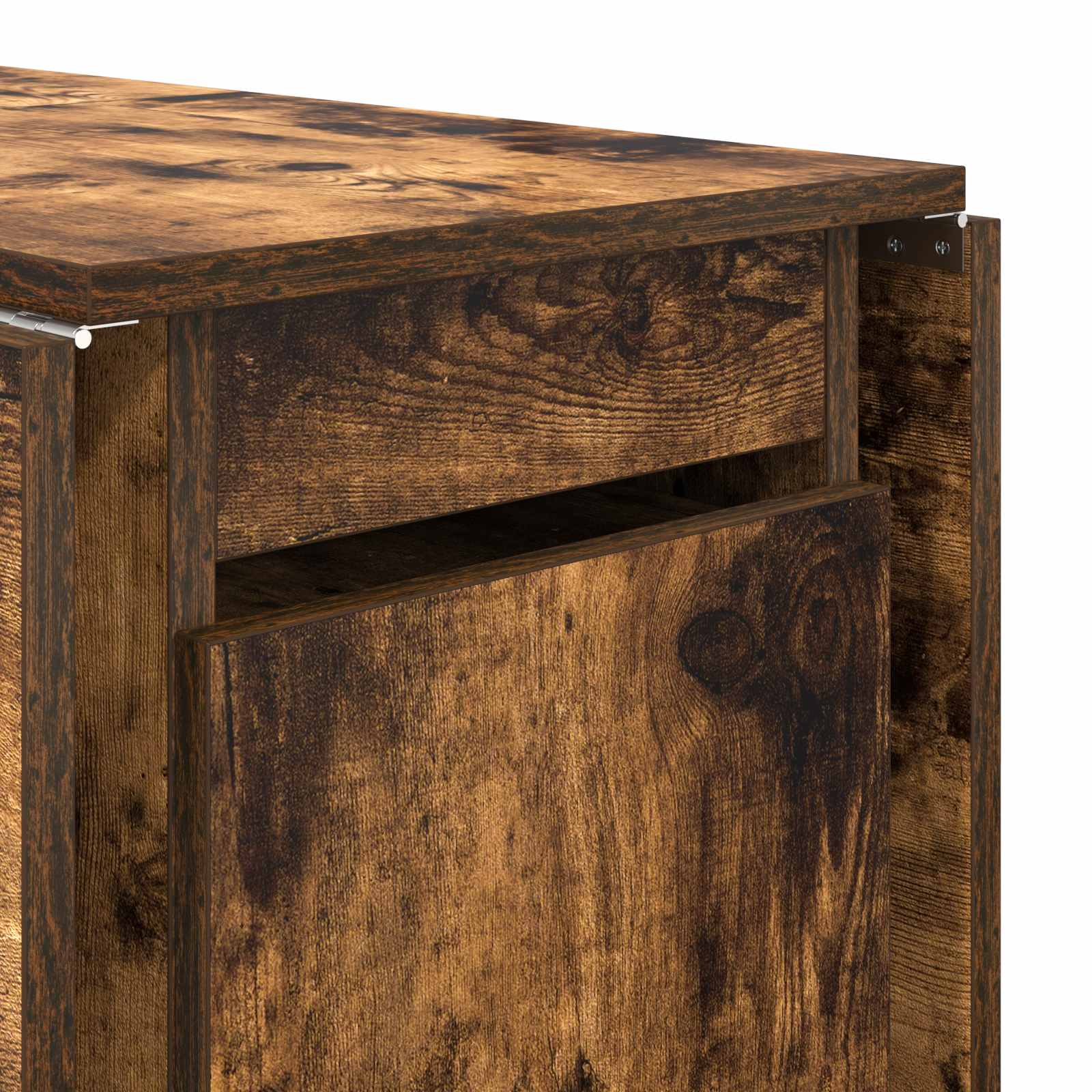 Esstisch 2 pcs 140 x 80 x 77 cm Holzwerkstoff Geräucherte Eiche