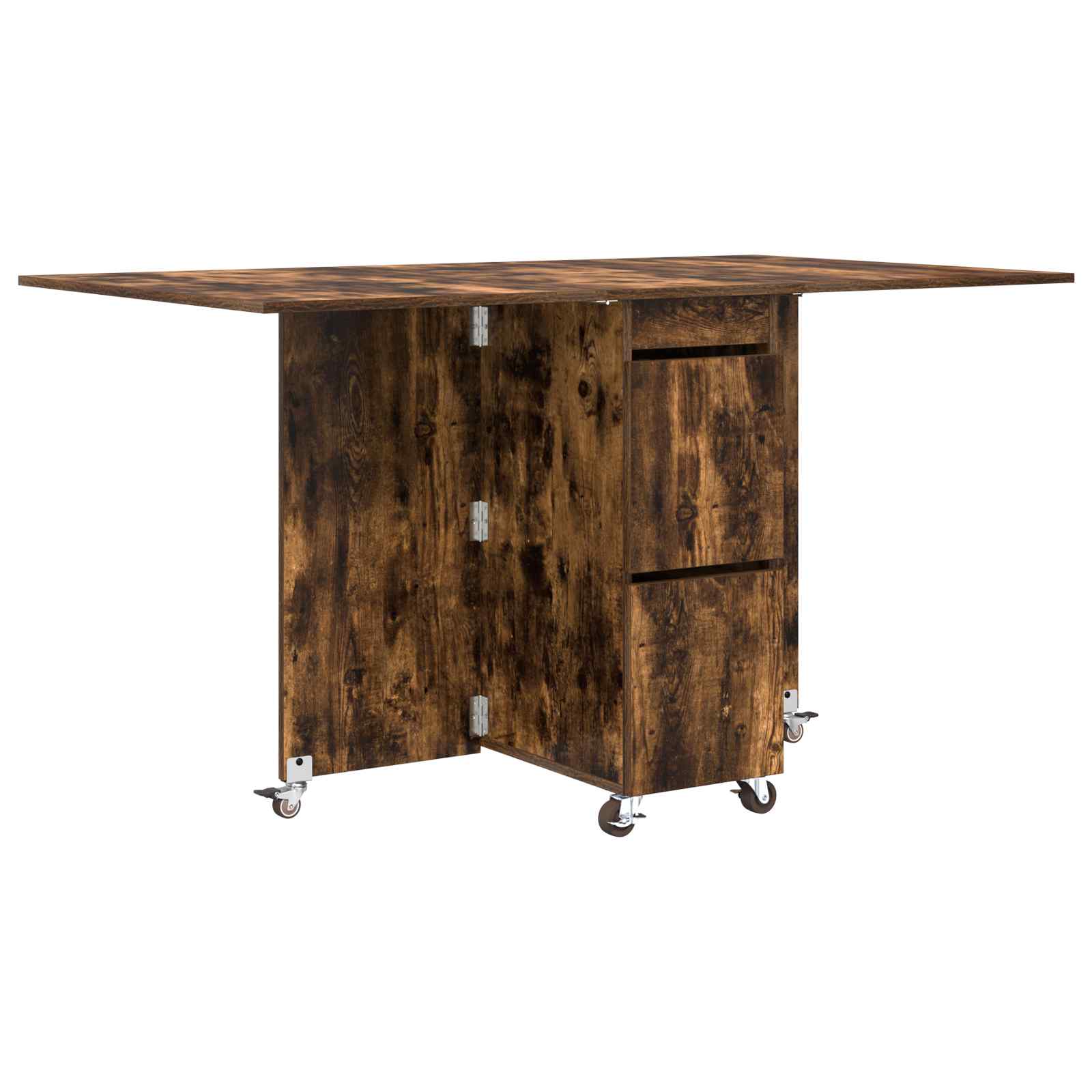 Esstisch 2 pcs 140 x 80 x 77 cm Holzwerkstoff Geräucherte Eiche