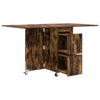 Esstisch 2 pcs 140 x 80 x 77 cm Holzwerkstoff Geräucherte Eiche