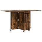 Esstisch 2 pcs 140 x 80 x 77 cm Holzwerkstoff Geräucherte Eiche