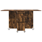 Esstisch 2 pcs 140 x 80 x 77 cm Holzwerkstoff Geräucherte Eiche