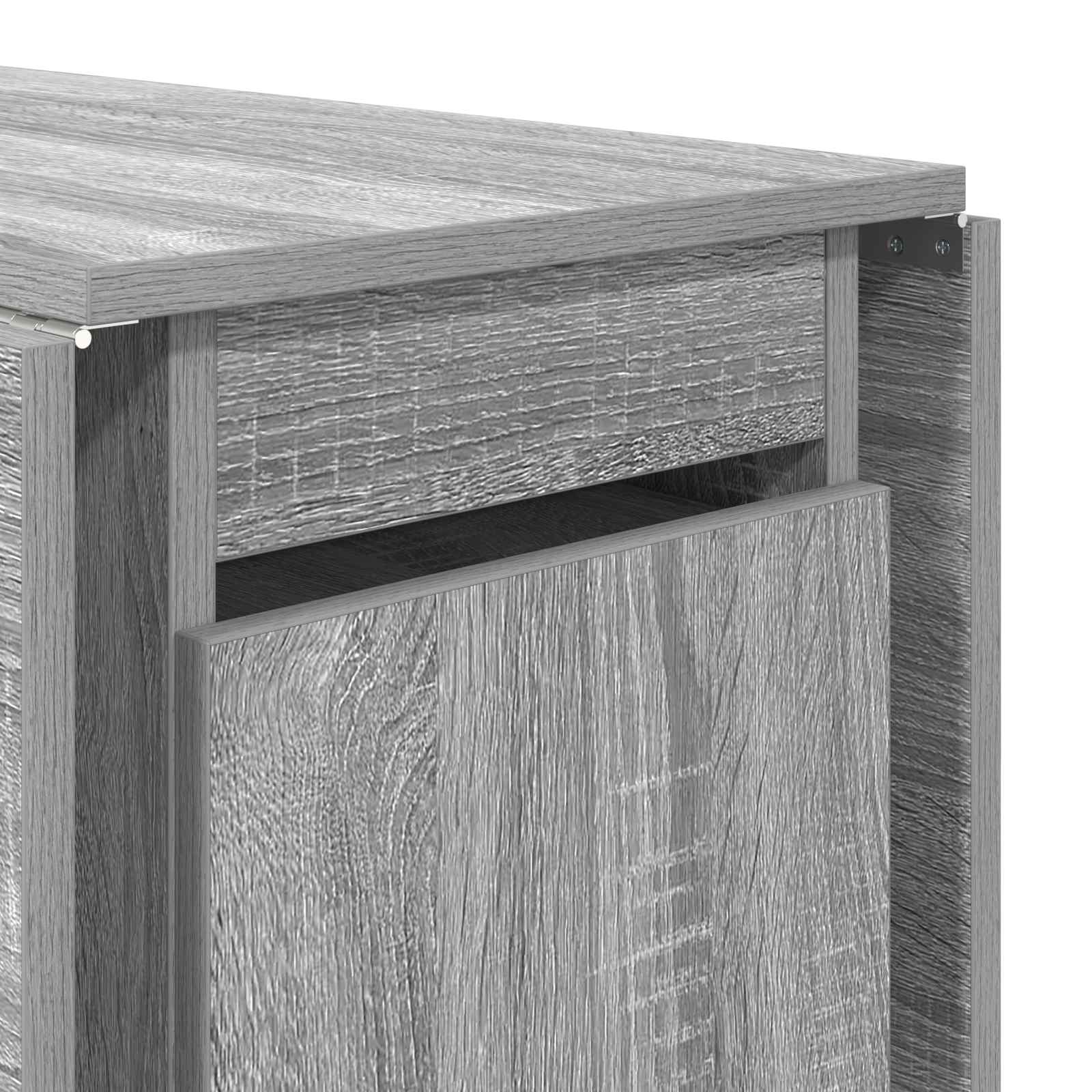Esstisch 2 pcs 140 x 80 x 77 cm Holzwerkstoff Grau Sonoma