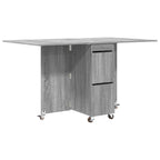 Esstisch 2 pcs 140 x 80 x 77 cm Holzwerkstoff Grau Sonoma