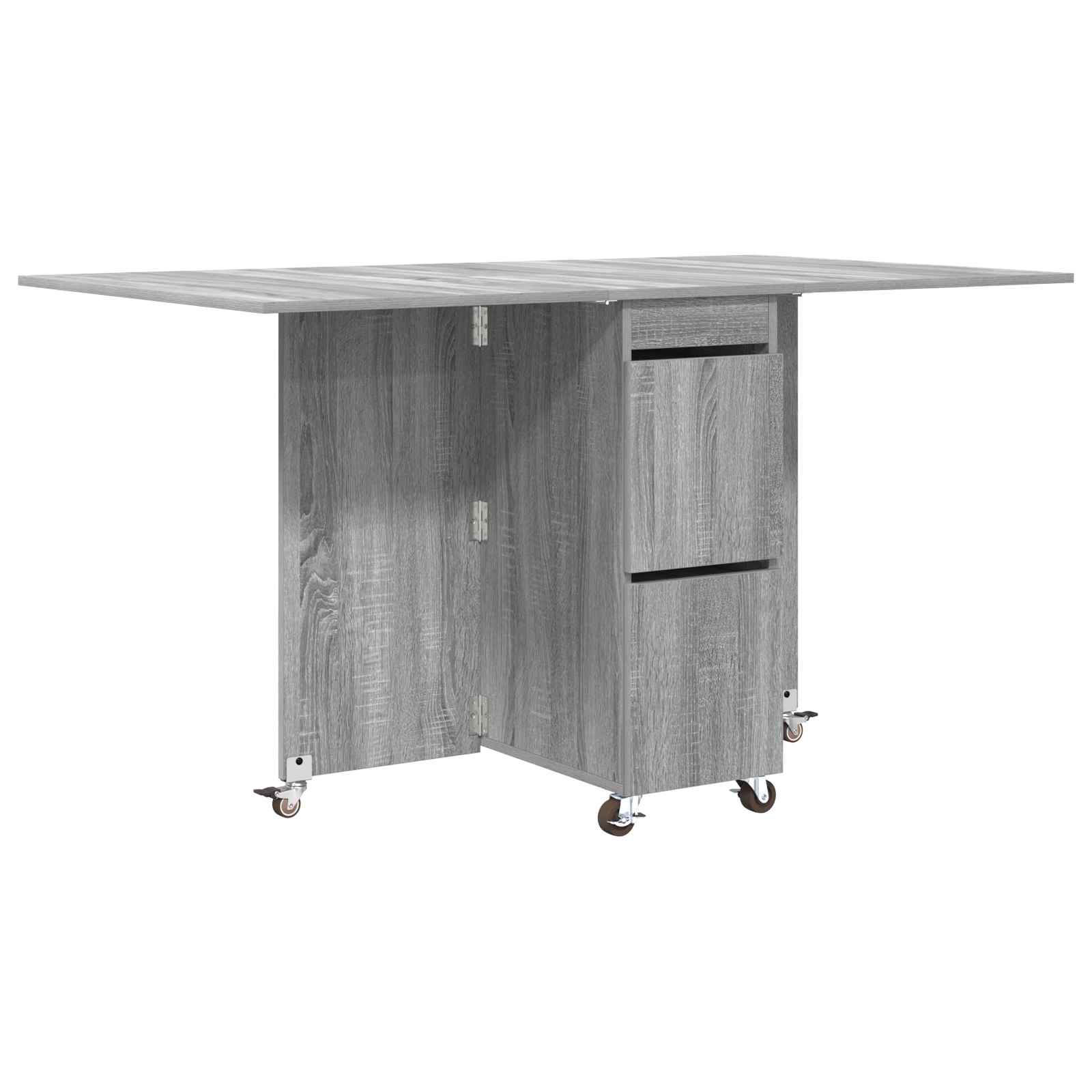 Esstisch 2 pcs 140 x 80 x 77 cm Holzwerkstoff Grau Sonoma