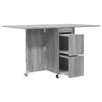 Esstisch 2 pcs 140 x 80 x 77 cm Holzwerkstoff Grau Sonoma