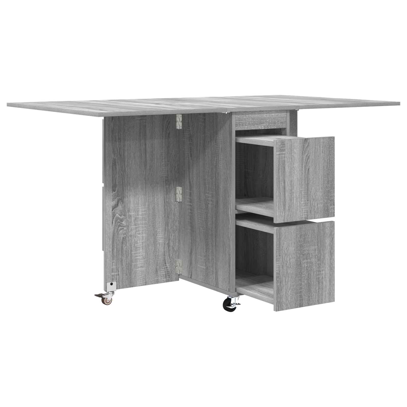 Esstisch 2 pcs 140 x 80 x 77 cm Holzwerkstoff Grau Sonoma