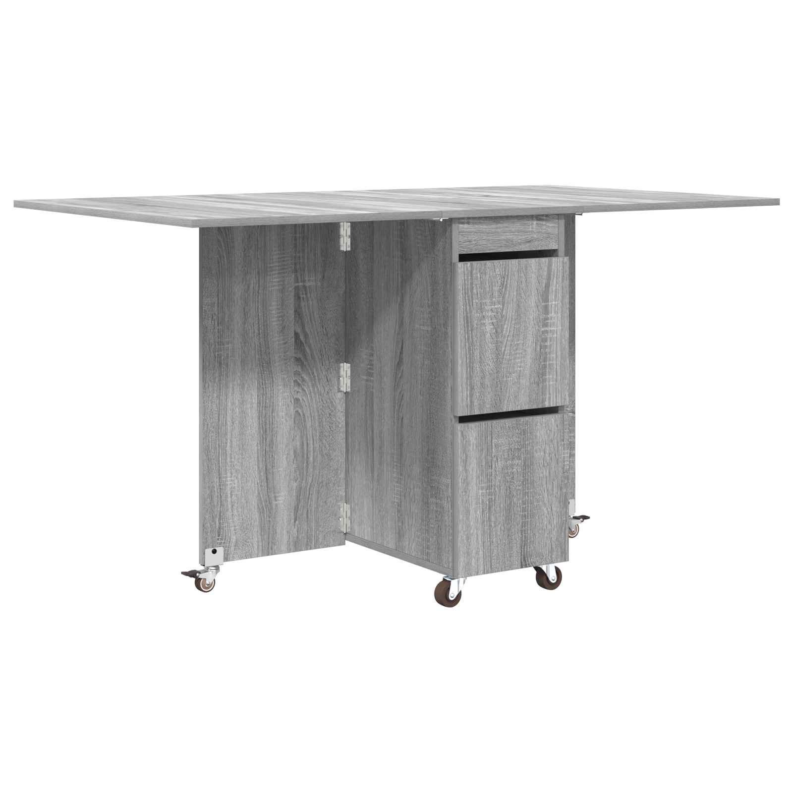 Esstisch 2 pcs 140 x 80 x 77 cm Holzwerkstoff Grau Sonoma