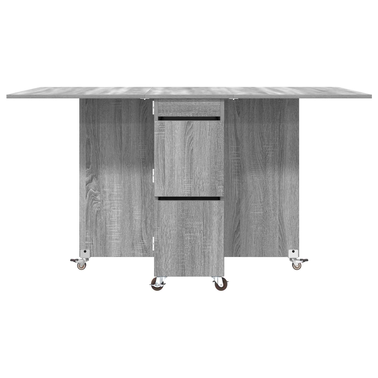 Esstisch 2 pcs 140 x 80 x 77 cm Holzwerkstoff Grau Sonoma