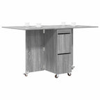 Esstisch 2 pcs 140 x 80 x 77 cm Holzwerkstoff Grau Sonoma