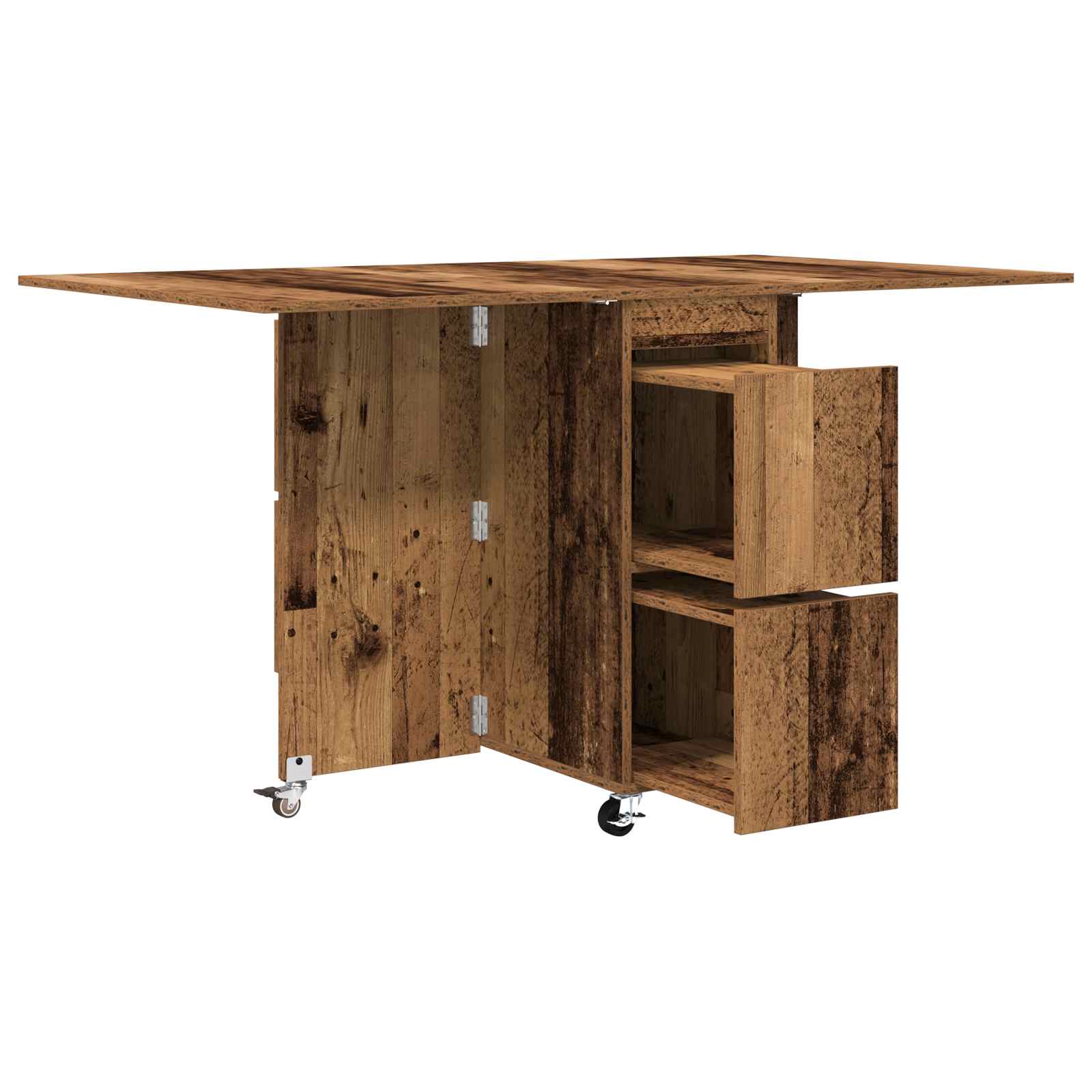 Esstisch 2 pcs 140 x 80 x 77 cm Holzwerkstoff Altholz