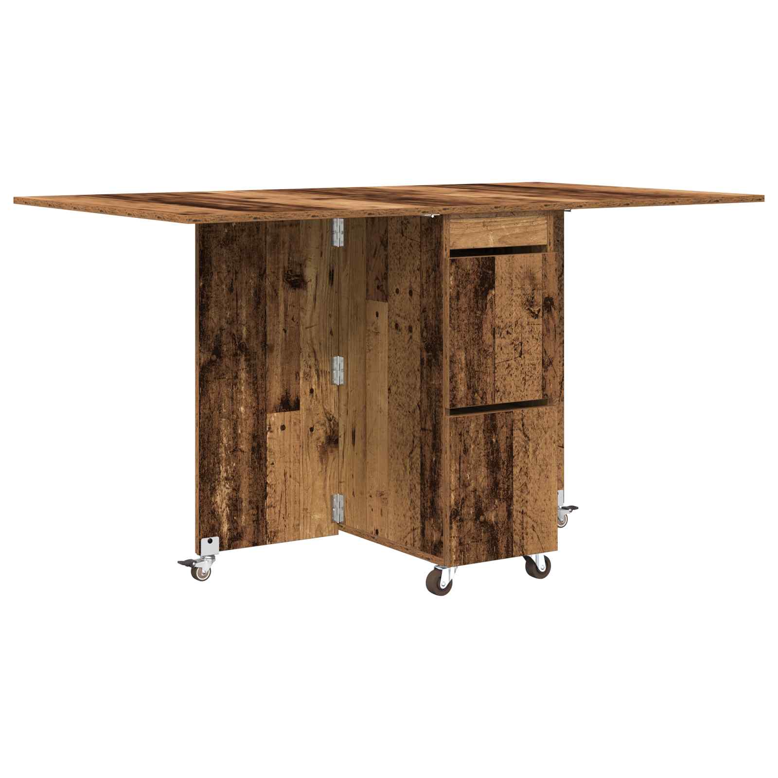Esstisch 2 pcs 140 x 80 x 77 cm Holzwerkstoff Altholz
