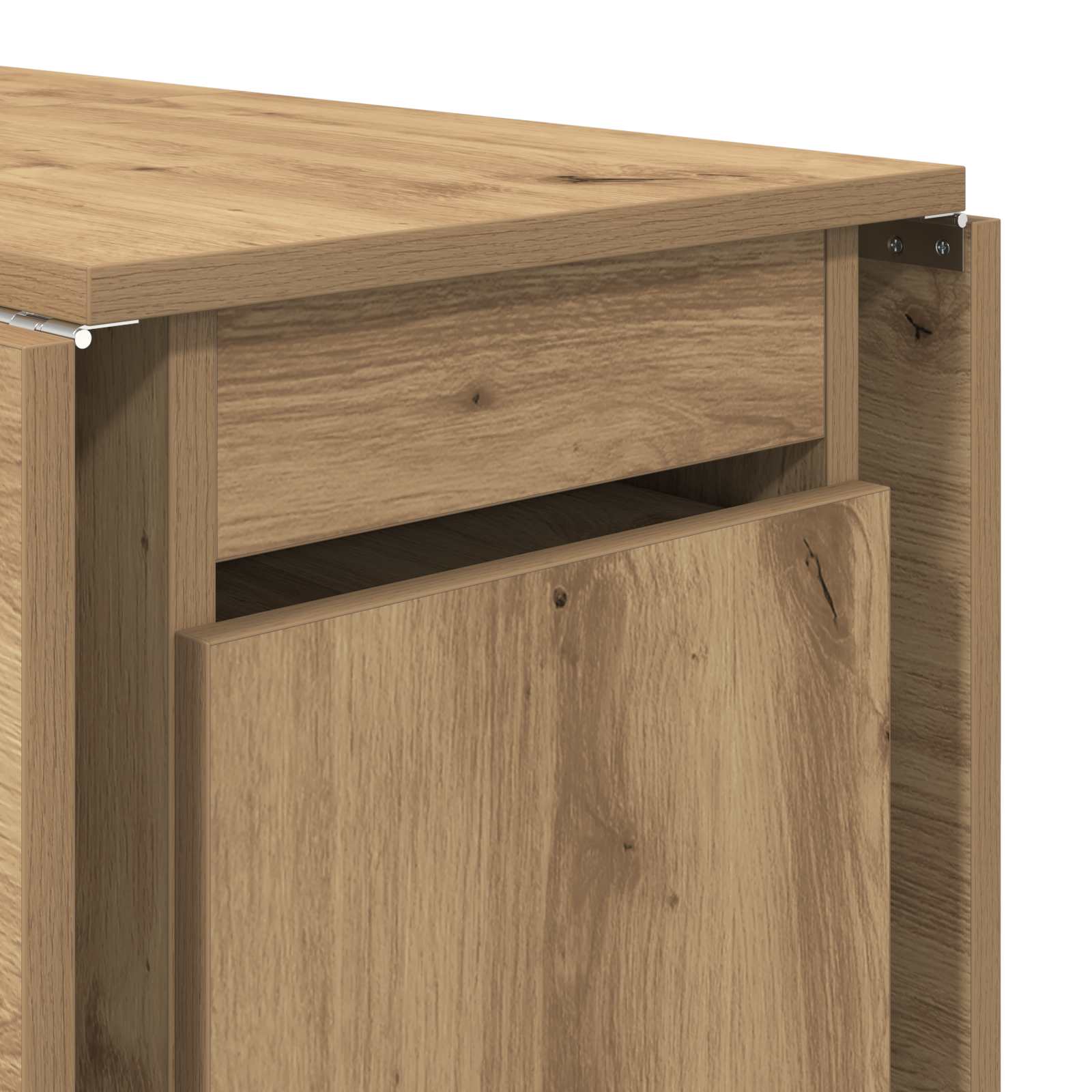 Esstisch 2 pcs 140 x 80 x 77 cm Holzwerkstoff Artisan-Eiche