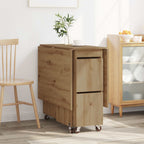 Esstisch 2 pcs 140 x 80 x 77 cm Holzwerkstoff Artisan-Eiche