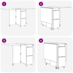Esstisch 2 pcs 140 x 80 x 77 cm Holzwerkstoff Artisan-Eiche