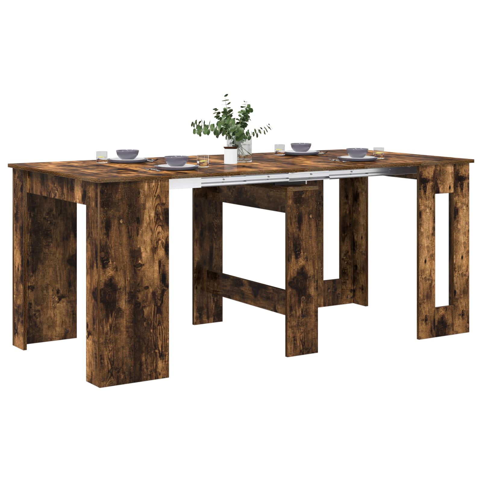 Esstisch 180 x 85 x 75 cm Holzwerkstoff Geräucherte Eiche