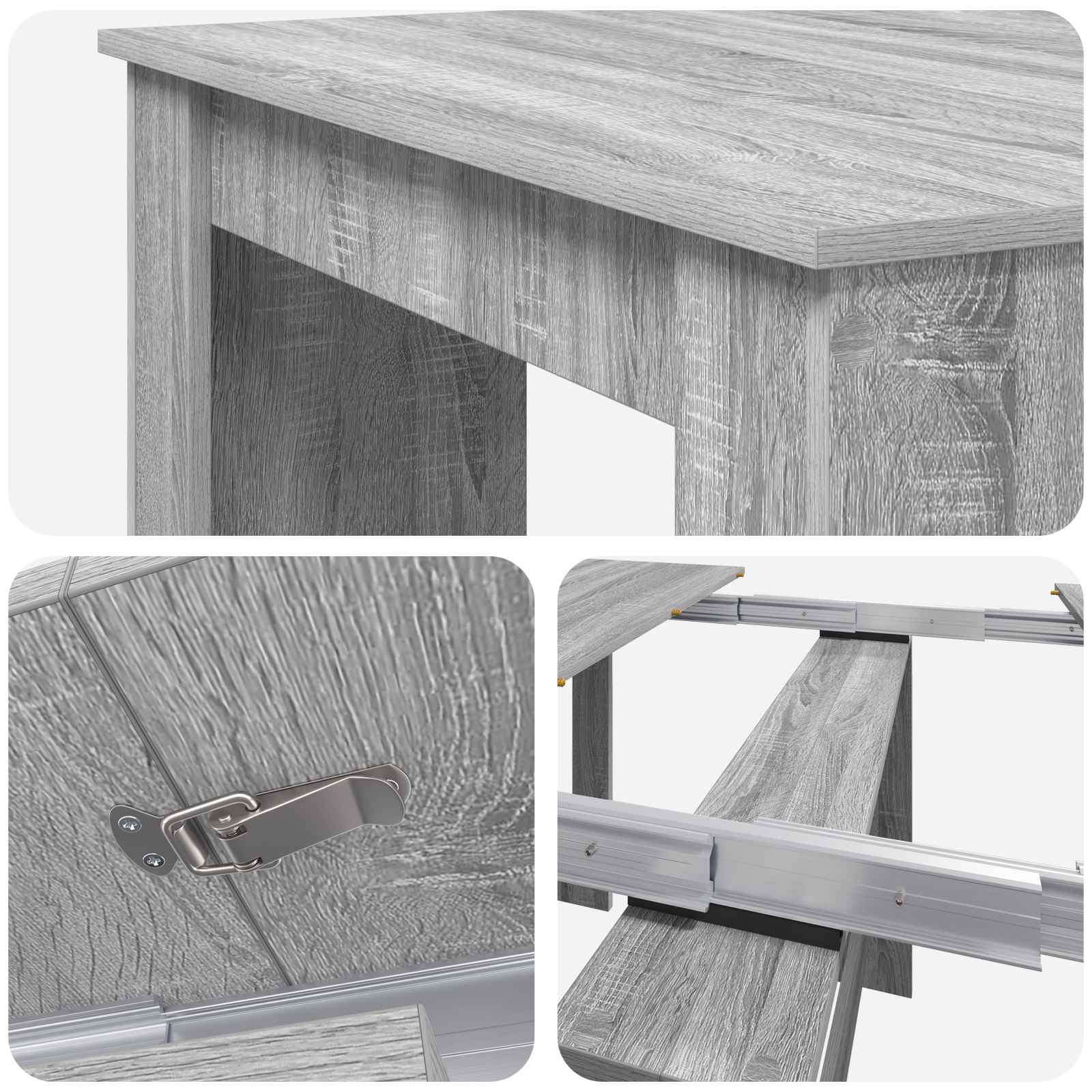 Esstisch 180 x 85 x 75 cm Holzwerkstoff Grau Sonoma