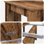 Esstisch 180 x 85 x 75 cm Holzwerkstoff Altholz Rechtwinklig