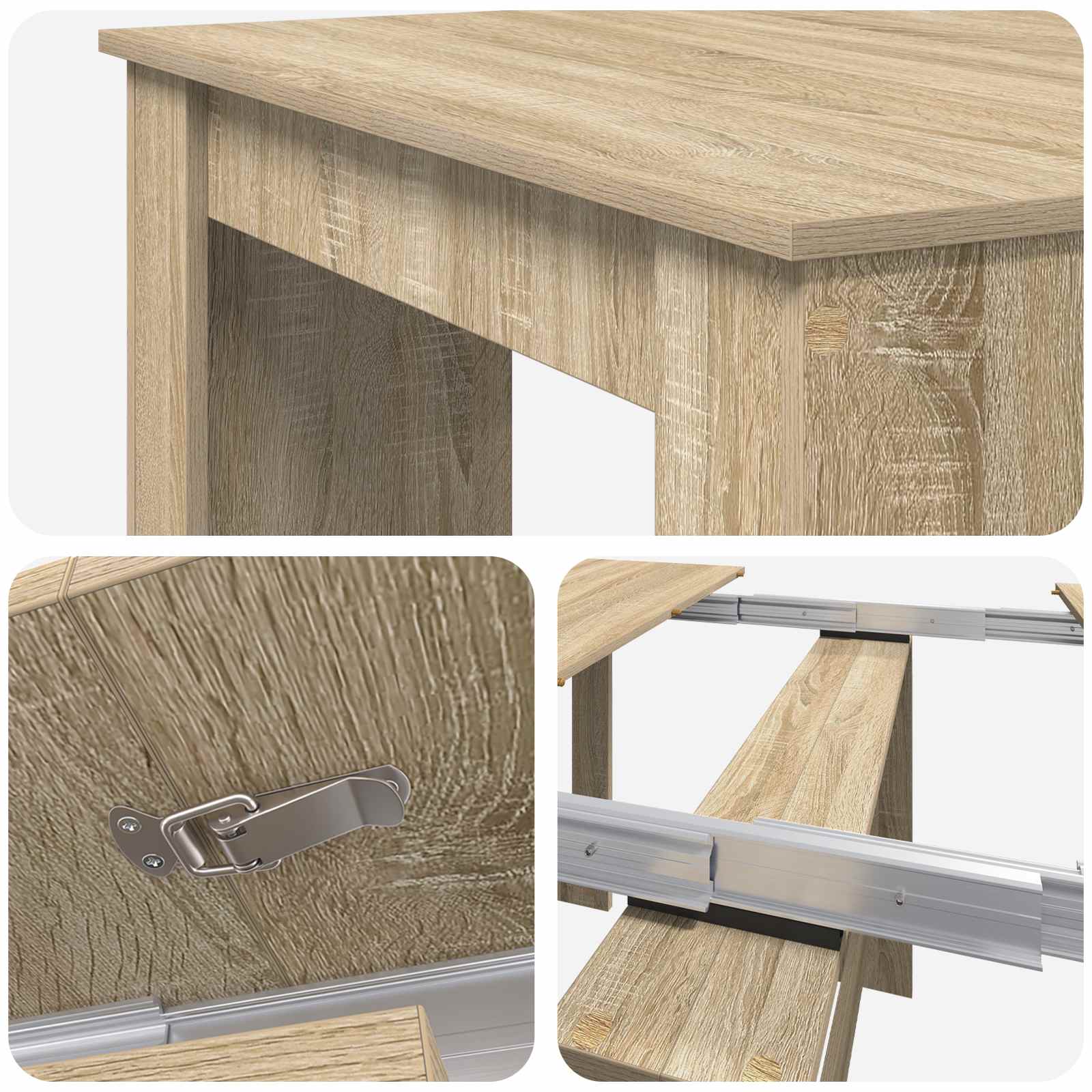 Esstisch 240 x 85 x 75 cm Holzwerkstoff Sonoma-Eiche