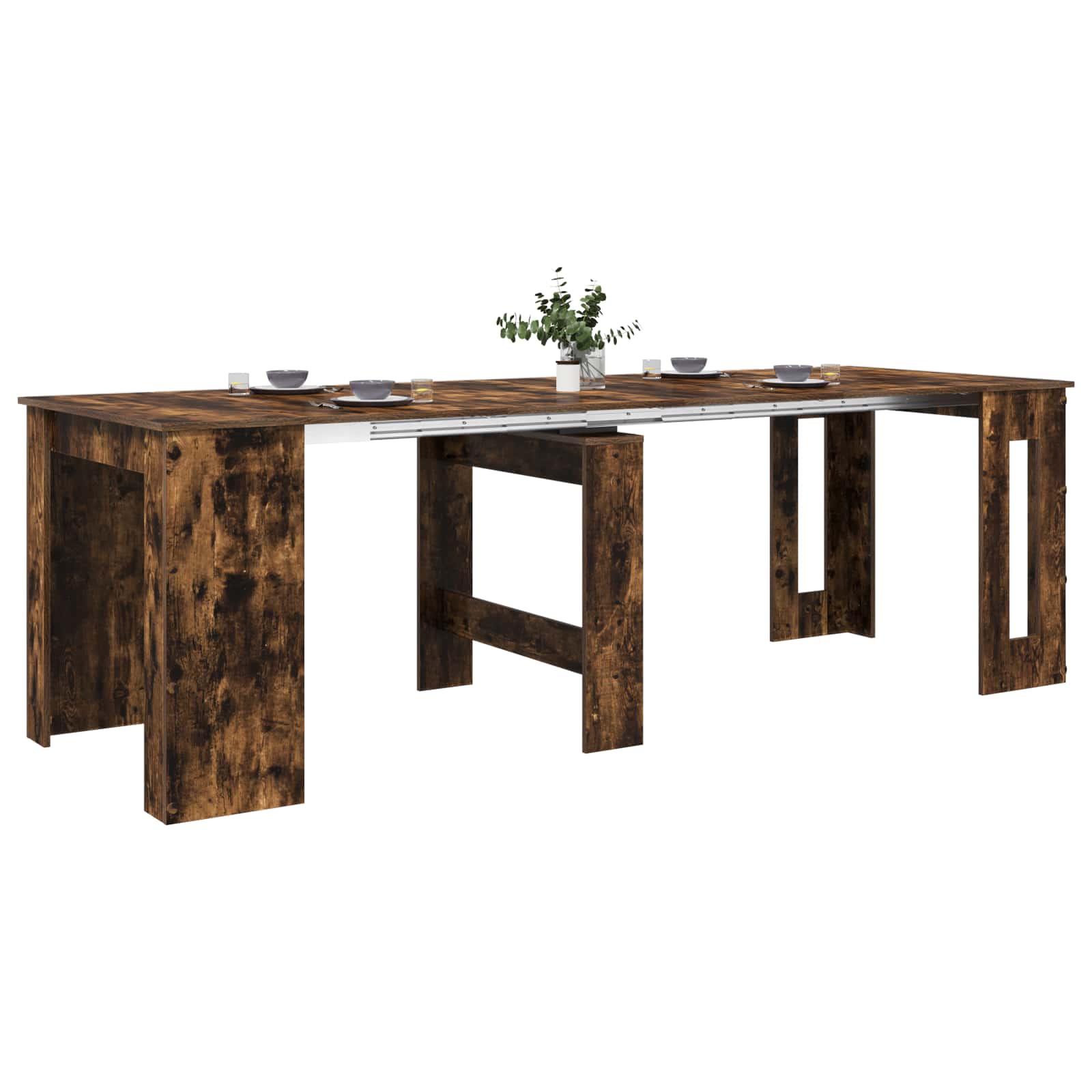 Esstisch 240 x 85 x 75 cm Holzwerkstoff Geräucherte Eiche