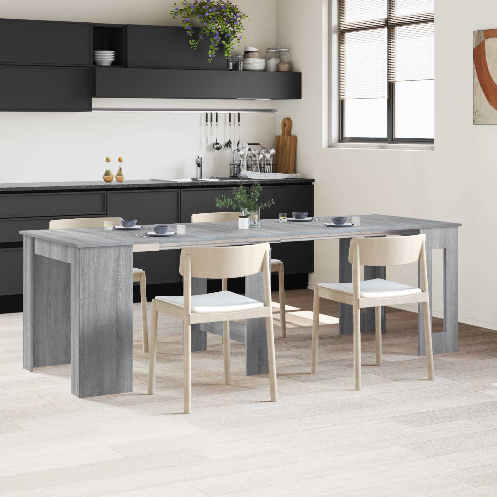 Esstisch 240 x 85 x 75 cm Holzwerkstoff Grau Sonoma