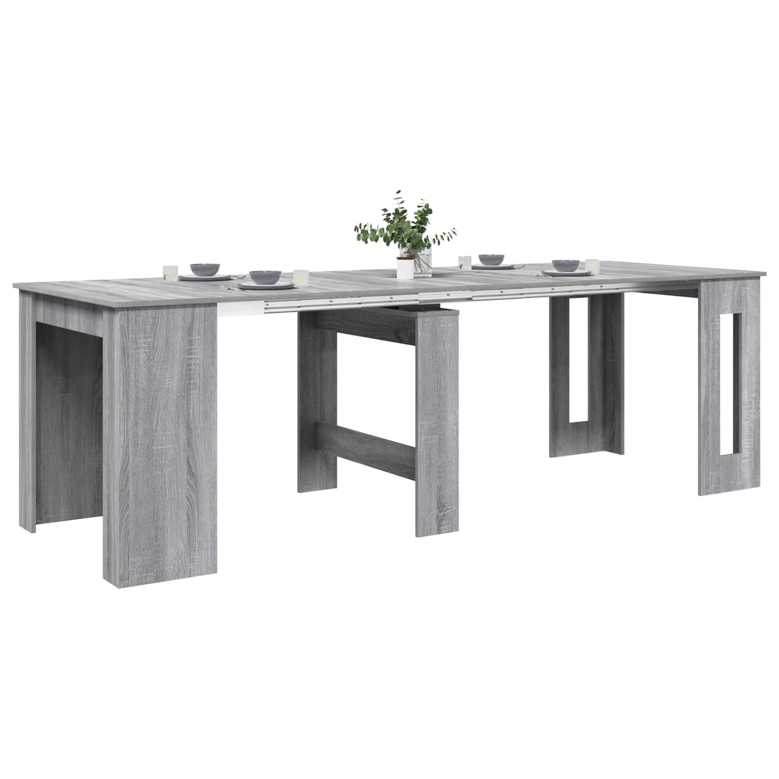 Esstisch 240 x 85 x 75 cm Holzwerkstoff Grau Sonoma