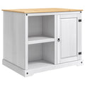 Küchentrolley 2 pcs Weiß und Honigwachs 112 x 77 x 91,5 cm
