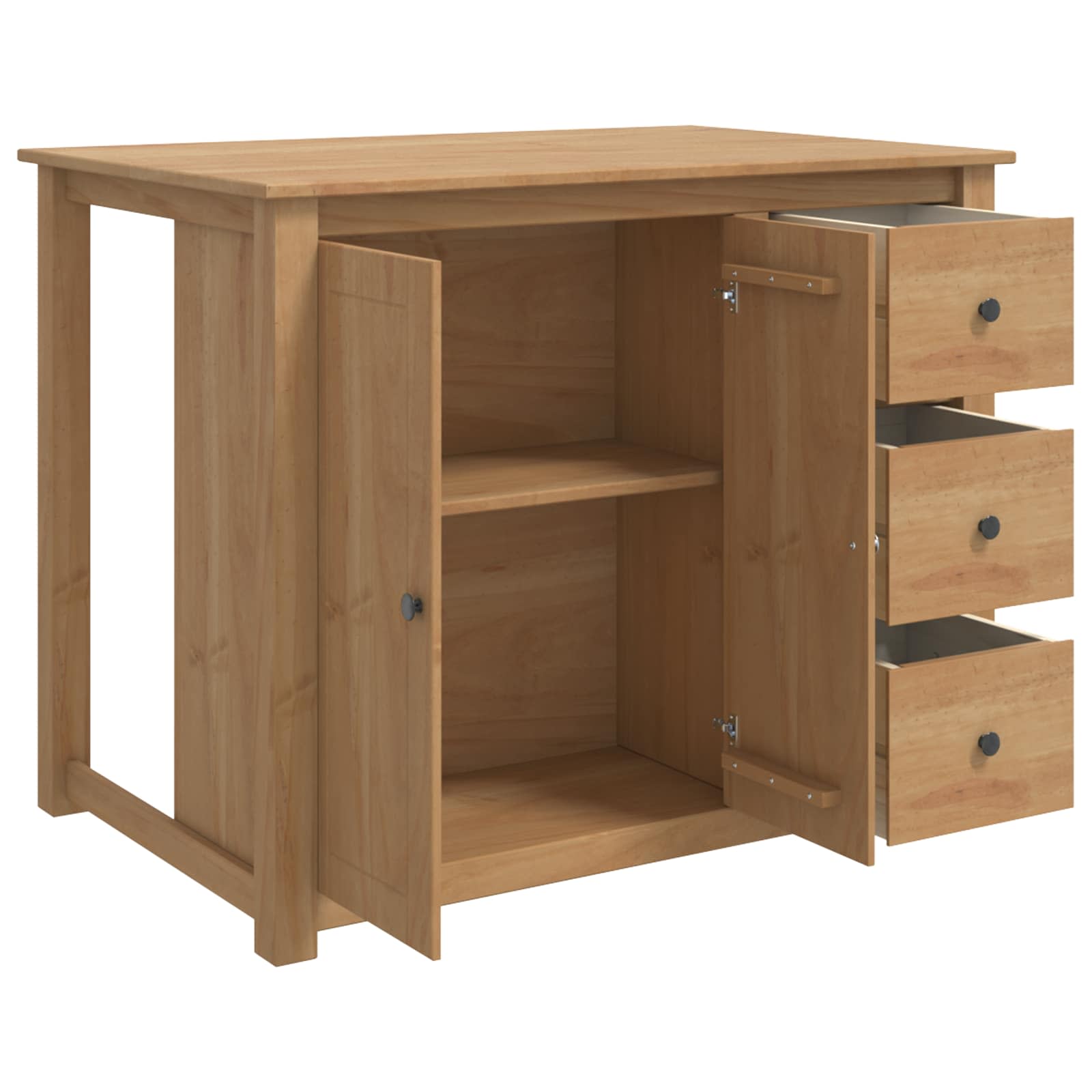 Küchentrolley mit Tür PANAMA 2 pcs Honigwachs 112 x 77 x 90 cm