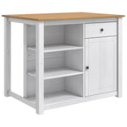 Küchentrolley PANAMA 2 pcs Weiß und Honigwachs 112 x 77 x 90 cm