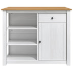 Küchentrolley PANAMA 2 pcs Weiß und Honigwachs 112 x 77 x 90 cm