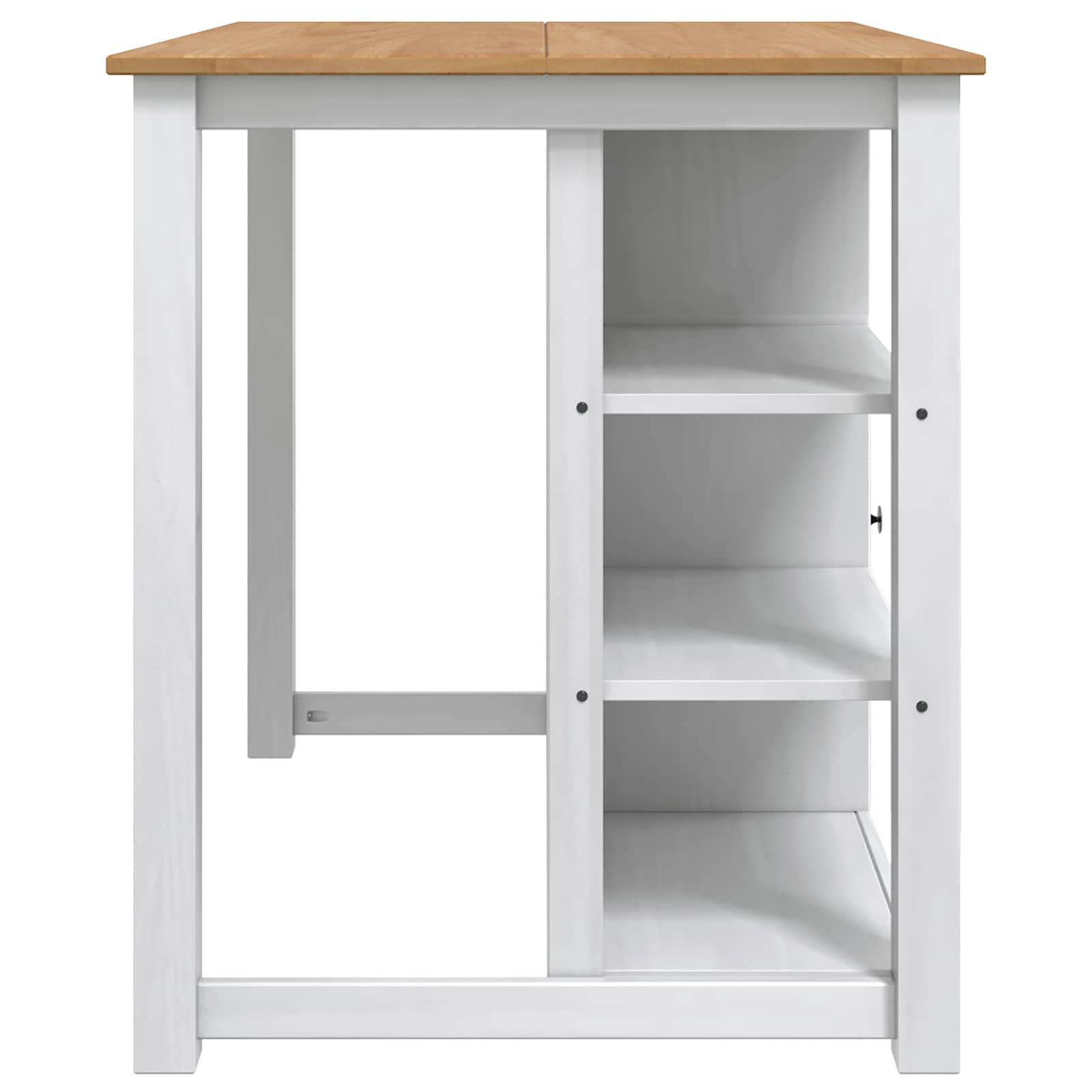 Küchentrolley PANAMA 2 pcs Weiß und Honigwachs 112 x 77 x 90 cm