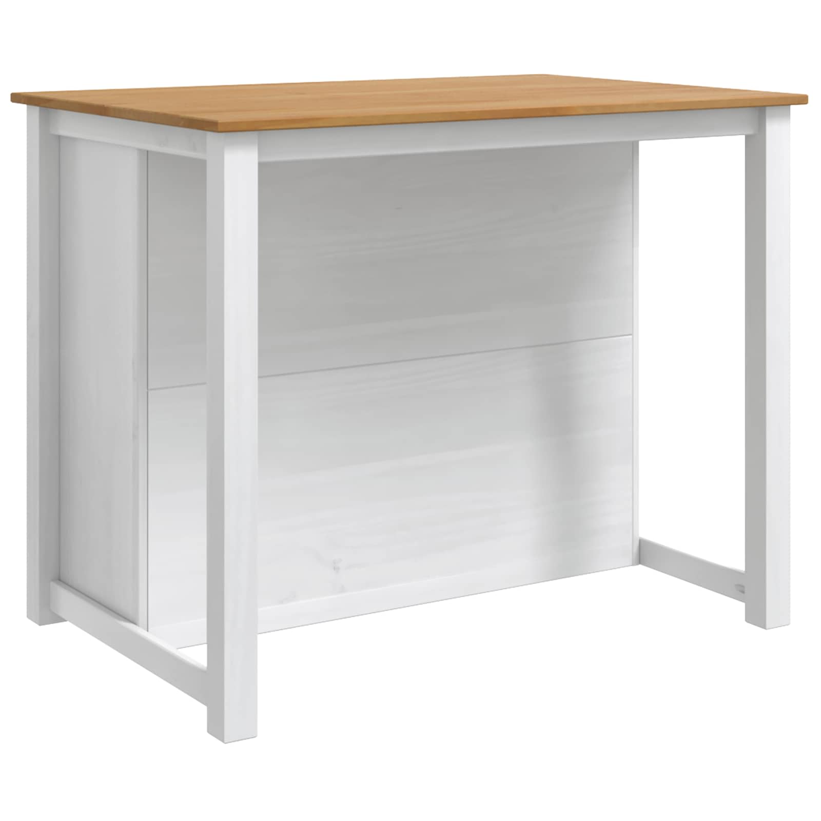 Küchentrolley PANAMA 2 pcs Weiß und Honigwachs 112 x 77 x 90 cm