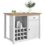 Küchentrolley PANAMA 2 pcs Weiß und Honigwachs 112 x 77 x 90 cm