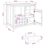 Küchentrolley PANAMA 2 pcs Weiß und Honigwachs 112 x 77 x 90 cm