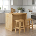 Kücheninsel Set mit Regal 3 pcs Honigwachs Massiv-Kiefer