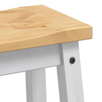 Kücheninsel Set 3 pcs Weiß und Honigwachs Massiv-Kiefer