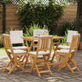 Außen Bistro-Stühle mit Kissen 6 pcs Cremeweiß 38 x 46 x 85 cm