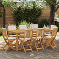 Außen Bistro-Stühle mit Kissen 8 pcs Cremeweiß 38 x 46 x 85 cm