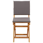 Außen Bistro-Stühle mit Kissen 8 pcs Dunkelgrau 38 x 46 x 85 cm