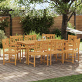 Bank Outdoor 8 pcs Natur 56 x 55,5 x 90 cm Massivholz Akazie