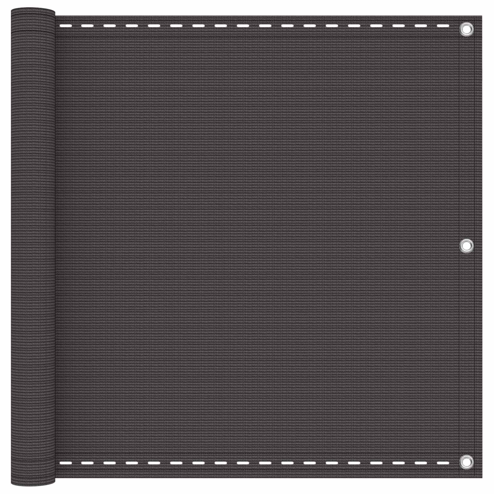 Balkonsichtschutz Anthrazit 75 x 800 cm HDPE und Aluminium