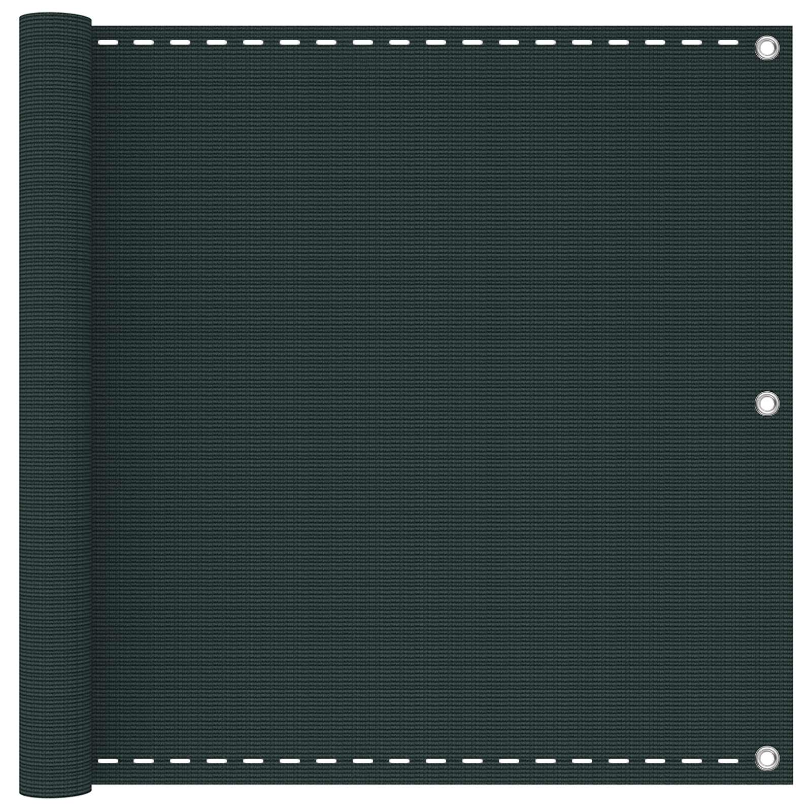Balkonsichtschutz Dunkelgrün 120 x 1000 cm HDPE und Aluminium